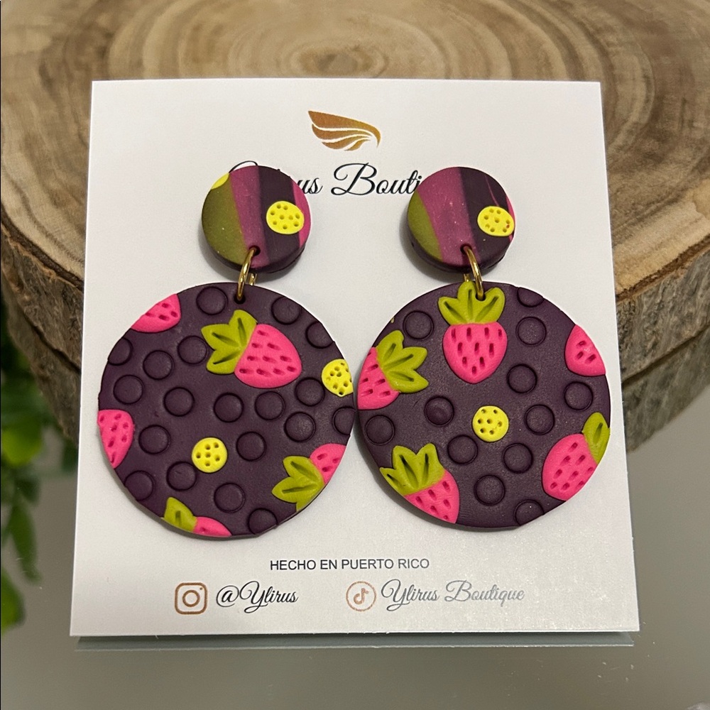 Colorful Strawberry Earrings